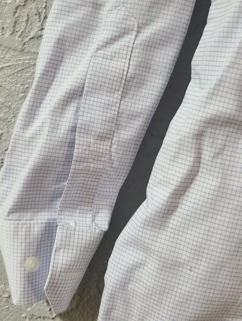 Banana Republic button-up shirt featuring a light blue gingham check pattern